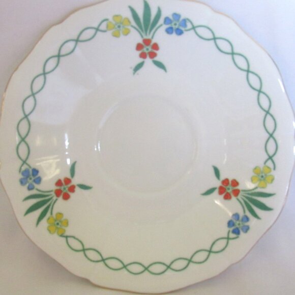 Paladin Tea Cup and Saucer, Hand Painted, Art Deco, Gold Gilt, Bone China D111 - Picture 6 of 8